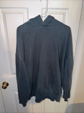 No Boundaries Men's Aqua Blue vintage Hooded Pullover Sweatshirt